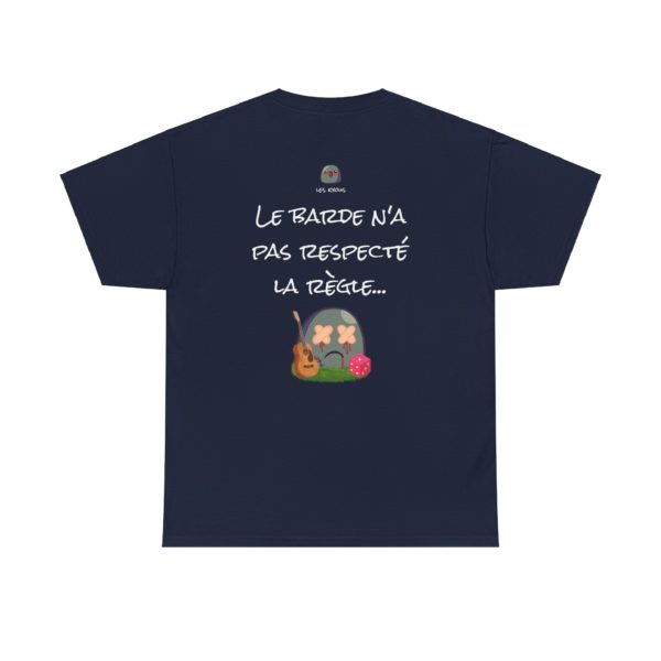 T-shirt "Règles du jeu de rôle" – Le barde n’a pas respecté la règle… RIP 🎲 – Image 14