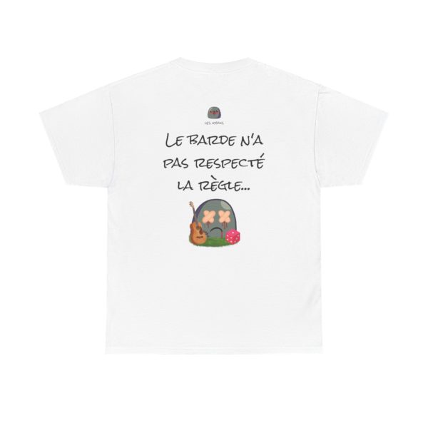 T-shirt "Règles du jeu de rôle" – Le barde n’a pas respecté la règle… RIP 🎲 – Image 28