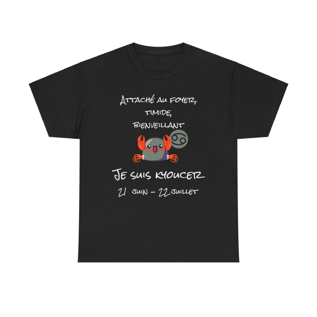 T-shirt Cancer astrologie crabe humour