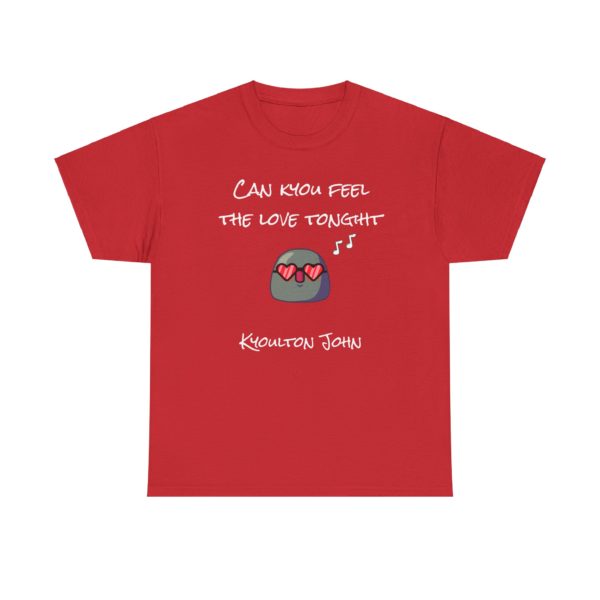 T-shirt humoristique Can Kyou Feel the Love Tonight, inspiré d’Elton John et du Roi Lion