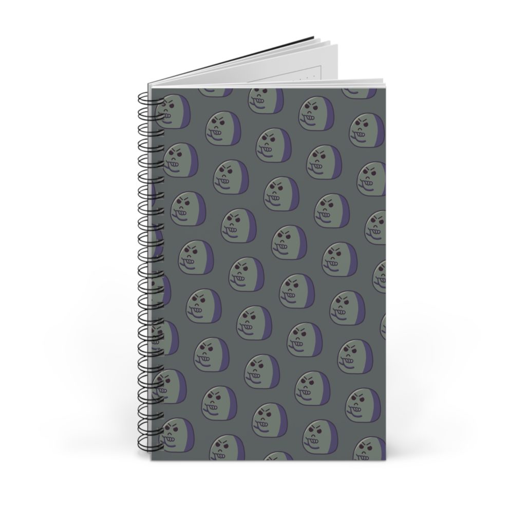 Carnet A5 "Le Kyou Râleur" avec un motif répétitif du Kyou mécontent