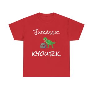 T-shirt geek Jurassic Kyourk dinosaure parodie