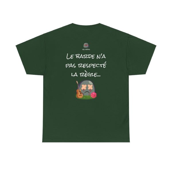 T-shirt "Règles du jeu de rôle" – Le barde n’a pas respecté la règle… RIP 🎲 – Image 24