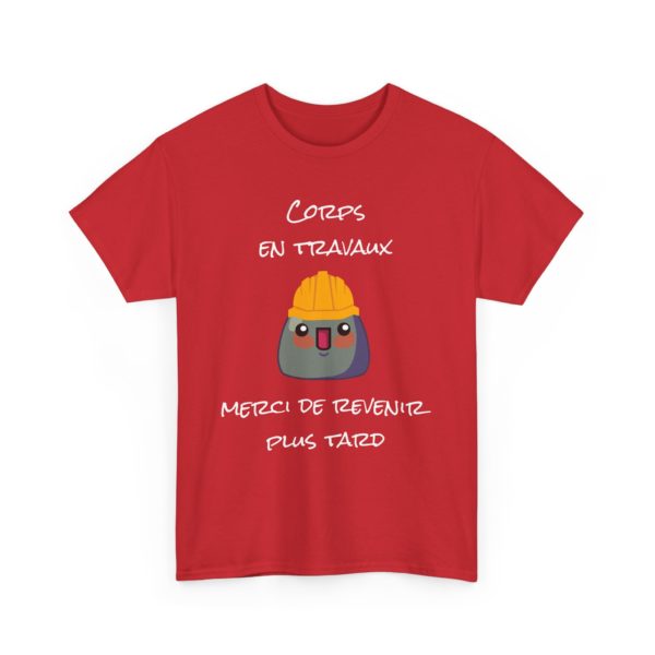 🚧 T-shirt "Corps en travaux, merci de revenir plus tard" – Humour et autodérision au rendez-vous ! – Image 21