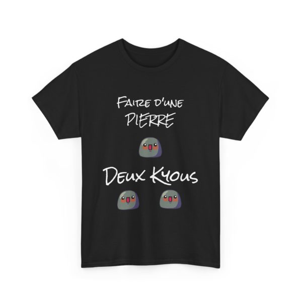 T-shirt "Faire d’une pierre deux Kyous" – Le tee-shirt parfait pour les stratèges de l’humour ! 🪨😆 – Image 9