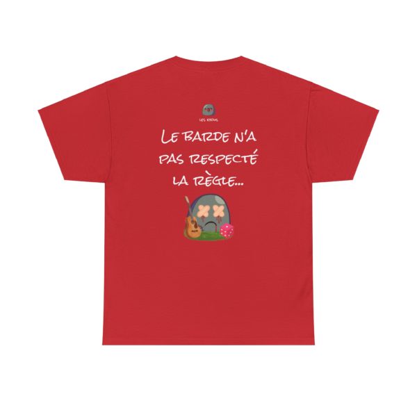 T-shirt "Règles du jeu de rôle" – Le barde n’a pas respecté la règle… RIP 🎲 – Image 20