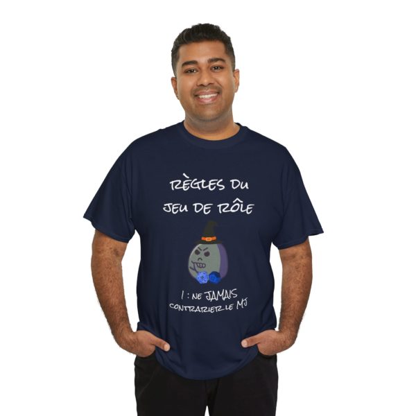 T-shirt "Règles du jeu de rôle" – Le barde n’a pas respecté la règle… RIP 🎲 – Image 17