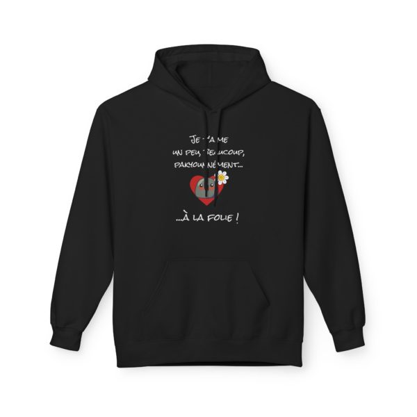 Hoodie "Je t’aime un peu, beaucoup, pakyounnément…" – L’amour bien au chaud ! – Image 7