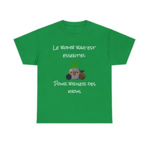 T-shirt geek inspiré des bombes de jeu vidéo avec un Kyou aventurier
