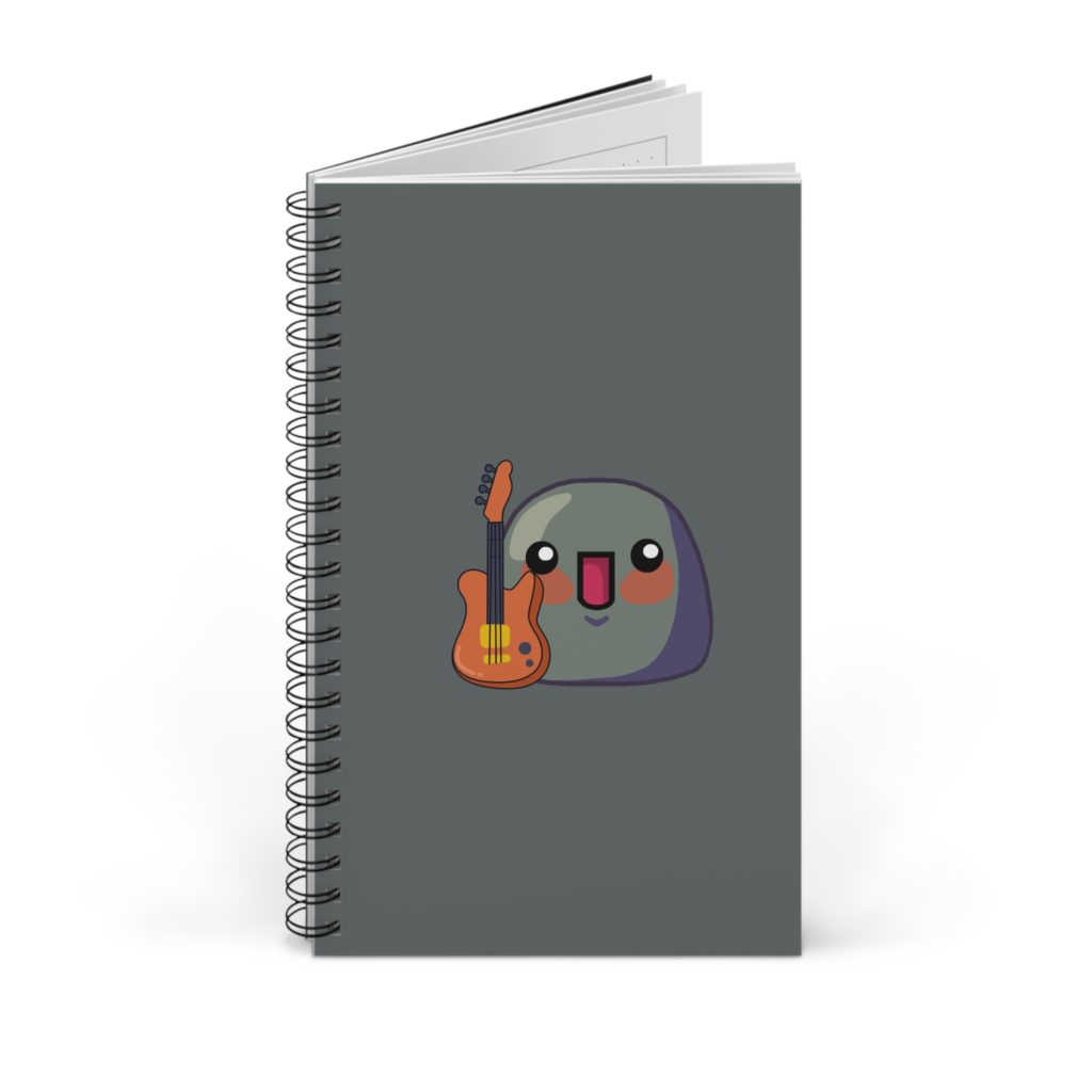 Carnet à spirale avec un Kyou tenant une guitare