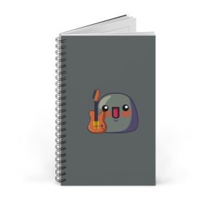 Carnet à spirale avec un Kyou tenant une guitare