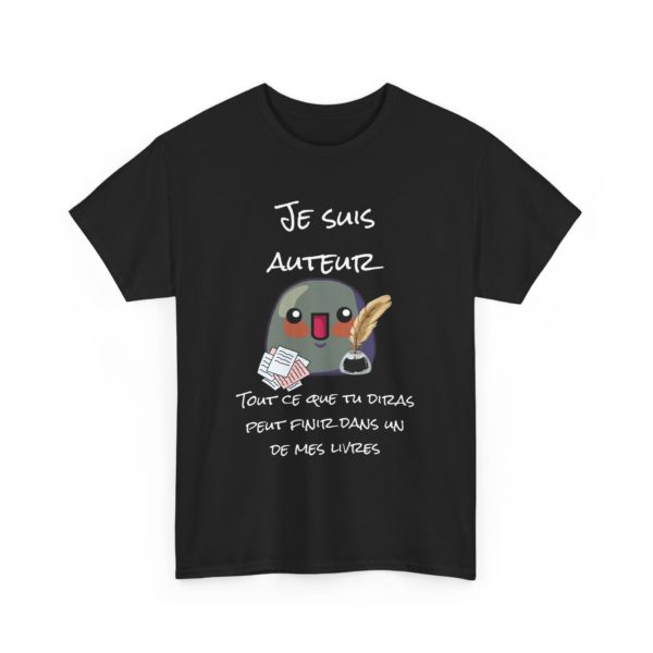 T-shirt homme "Je suis auteur" – Tout ce que tu diras peut finir dans mon livre ! – Image 3