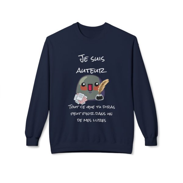 Sweatshirt "Je suis auteur" – Tout ce que tu diras peut finir dans mon livre ! – Image 9