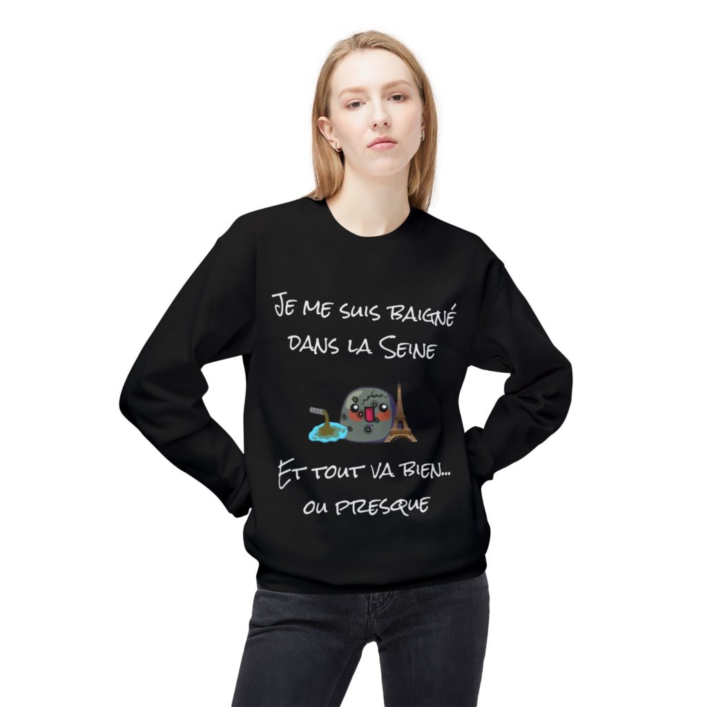 Sweat humoristique baignade Seine, Kyou malade et pollution