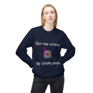 Sweat geek Star Wars May the Force be with Kyou avec design sabre laser