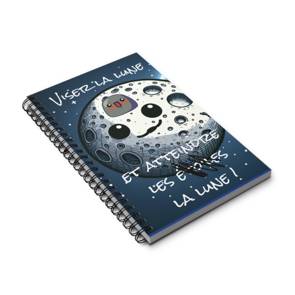 📖 Carnet à spirales "Viser la lune et atteindre… la lune !" – Objectifs assumés et auto-dérision garantie – Image 3