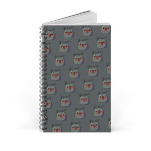 Carnet avec pattern de Kyous et portée musicale, édition sans texte
