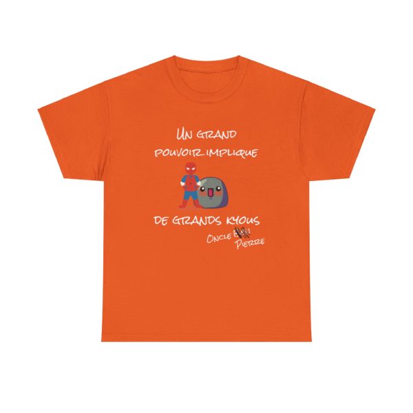 🕷️ T-shirt "Un grand pouvoir implique de grands Kyous" – Approuvé par l’Oncle… Pierre ! – Image 5