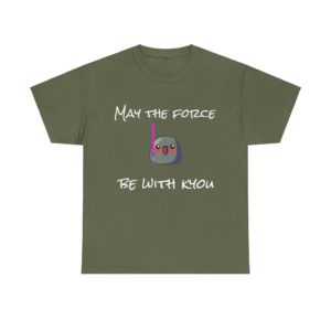 T-shirt humoristique Star Wars May the Force be with Kyou avec design sabre laser