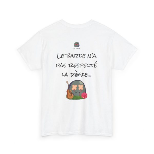 T-shirt "Règles du jeu de rôle" – Le barde n’a pas respecté la règle… RIP 🎲 – Image 30