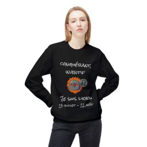 Sweatshirt Lion astrologie humour Les Kyous