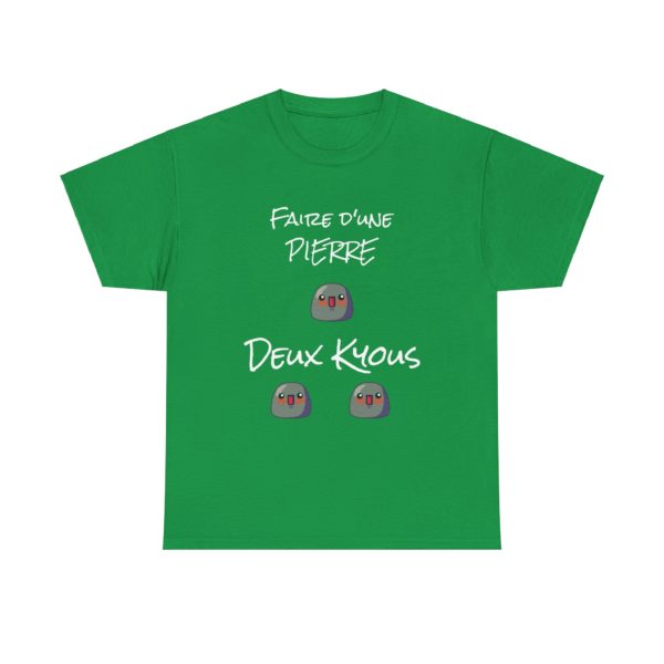 T-shirt "Faire d’une pierre deux Kyous" – Le tee-shirt parfait pour les stratèges de l’humour ! 🪨😆 – Image 2