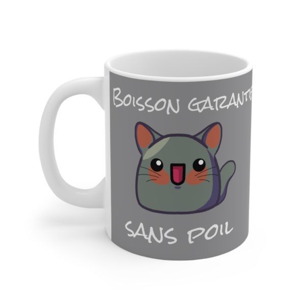 Mug "Boisson garantie sans poil" – Adopte un Cha-You, sans les inconvénients ! – Image 2