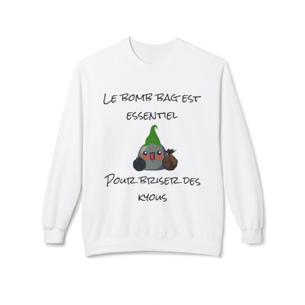 🎮 SWEATSHIRT "Le Bomb Bag est essentiel pour briser des Kyous" – Affronte le froid avec style et puissance ! – Image 14