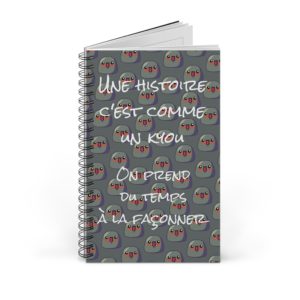 Carnet inspirant avec une pattern de Kyous, idéal pour écrire et créer