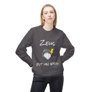Sweatshirt humoristique Zeus est un Kyou avec un Kyou divin et son éclair