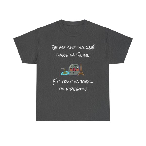 T-shirt humour Paris baignade Seine, Kyou malade et pollution