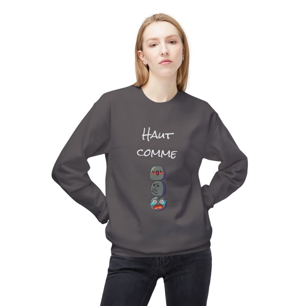 Sweatshirt "Haut comme 3 Kyous" avec trois Kyous empilés