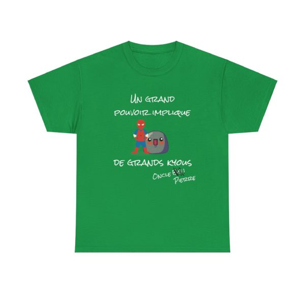 🕷️ T-shirt "Un grand pouvoir implique de grands Kyous" – Approuvé par l’Oncle… Pierre ! – Image 11