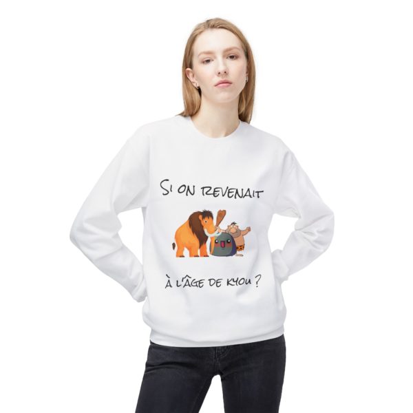 🦴 Sweatshirt "Si on revenait à l'âge de Kyou ?" – Confort et humour préhistorique garantis ! – Image 11