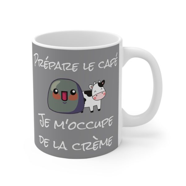 Mug "Prépare le café, je m’occupe de la crème" – Une équipe de choc pour un café parfait ! – Image 4