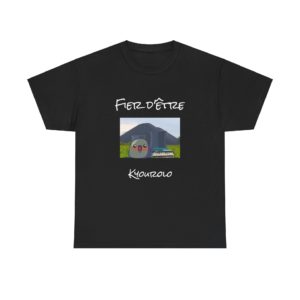 T-shirt humoristique Charleroi, avec Kyou, terril, usine et lettres "Charleroi"