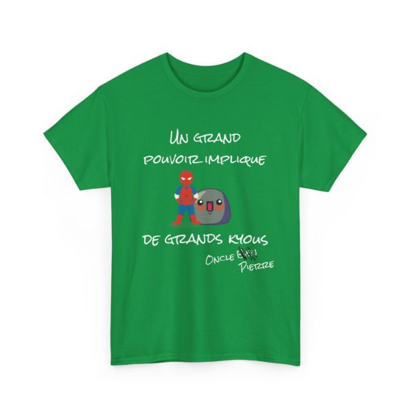 🕷️ T-shirt "Un grand pouvoir implique de grands Kyous" – Approuvé par l’Oncle… Pierre ! – Image 13