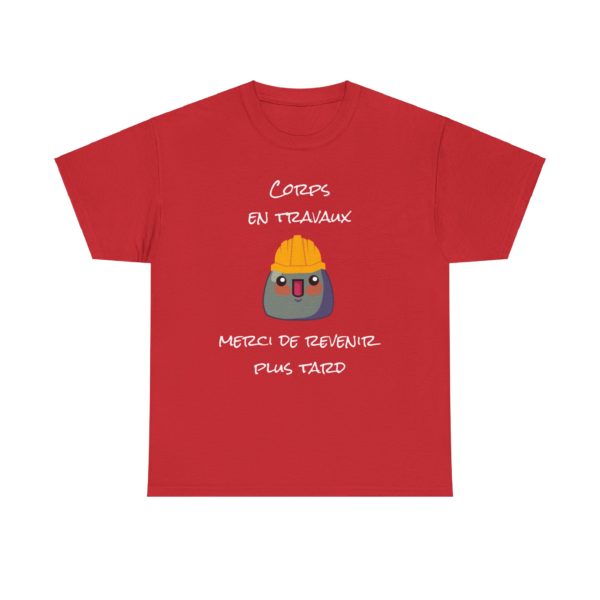🚧 T-shirt "Corps en travaux, merci de revenir plus tard" – Humour et autodérision au rendez-vous ! – Image 19