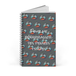 Carnet à spirale Kyou triste, parfait pour écrire ses pensées