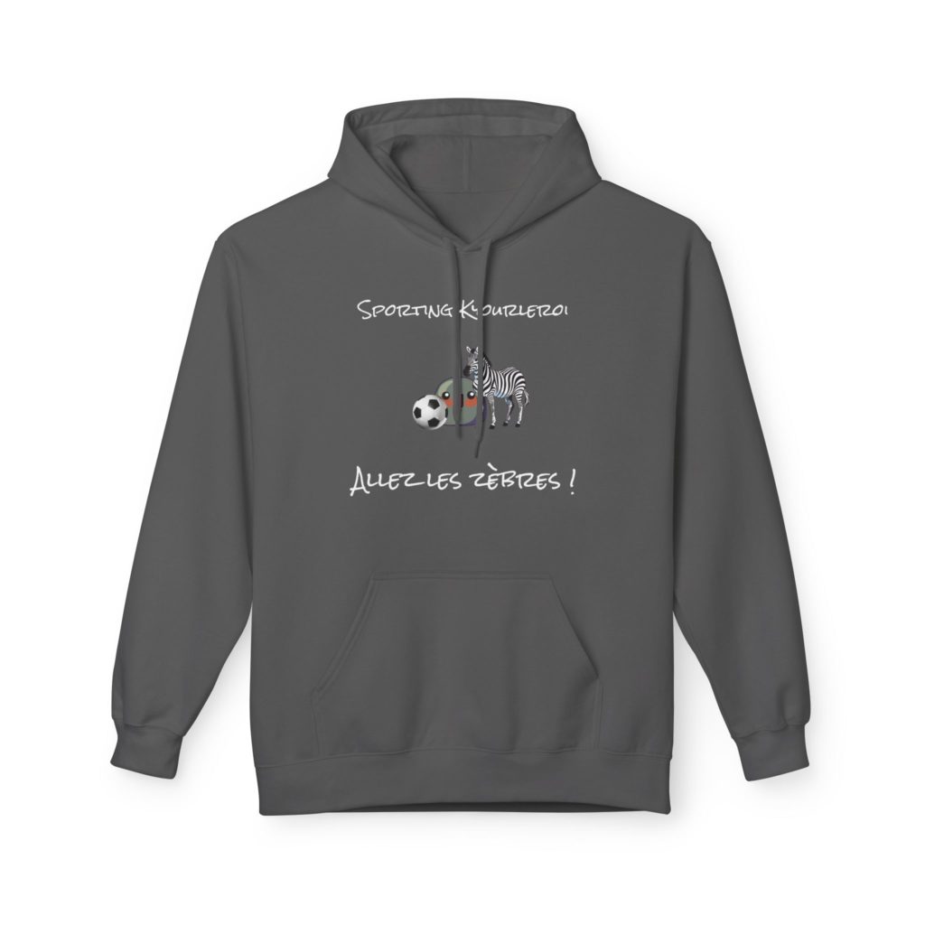 Hoodie humoristique Sporting Kyourleroi avec Kyou, zèbre et ballon de foot