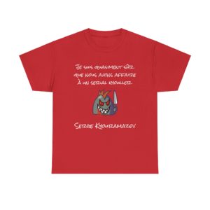 T-shirt humoristique inspiré de "La Cité de la Peur" avec un Kyou Killer menaçant