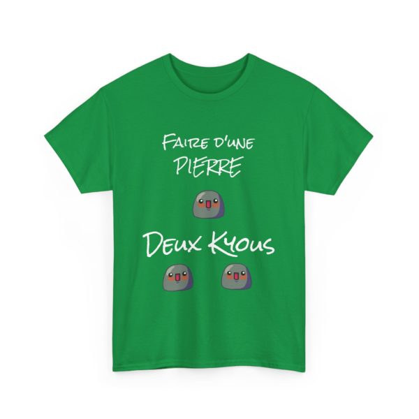 T-shirt "Faire d’une pierre deux Kyous" – Le tee-shirt parfait pour les stratèges de l’humour ! 🪨😆 – Image 4