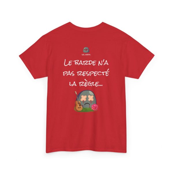 T-shirt "Règles du jeu de rôle" – Le barde n’a pas respecté la règle… RIP 🎲 – Image 22