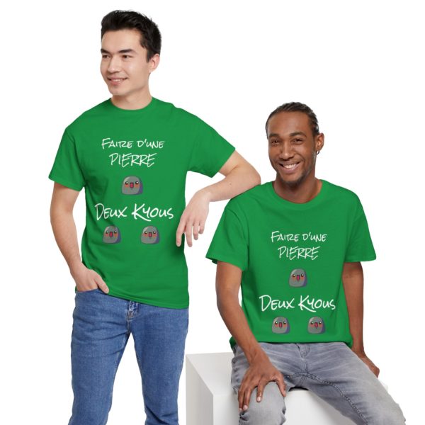 T-shirt "Faire d’une pierre deux Kyous" – Le tee-shirt parfait pour les stratèges de l’humour ! 🪨😆 – Image 6