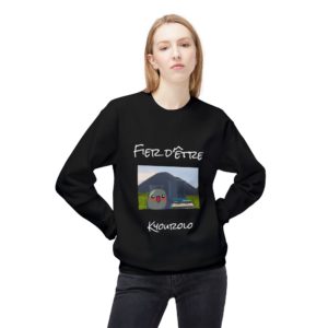 Sweatshirt humoristique Charleroi, avec Kyou, terril, usine et lettres "Charleroi"