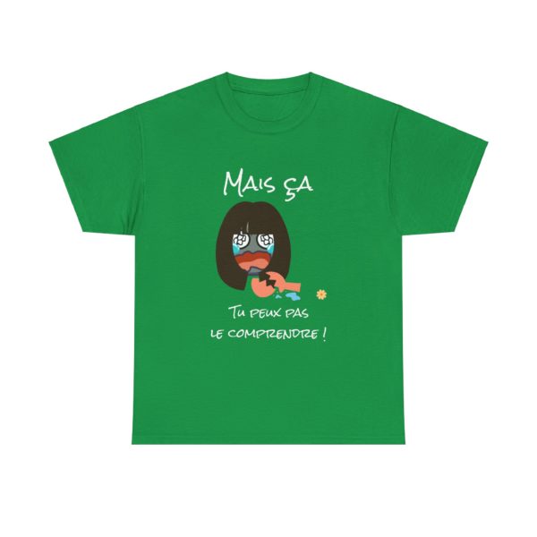 T-shirt "Mais ça, tu peux pas le comprendre" avec un Kyou dramatique et un vase cassé, hommage aux Inconnus