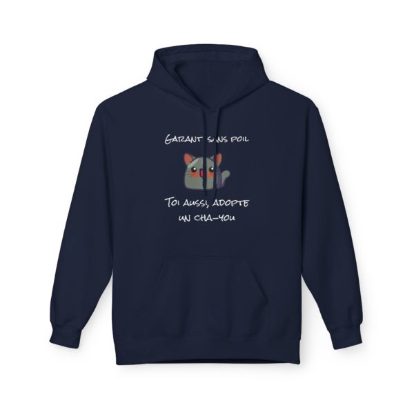 Hoodie "Garanti sans poil – Adopte un Cha-You" – Le compagnon parfait, tout doux et sans allergie ! – Image 6