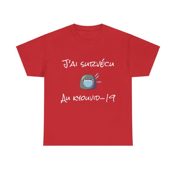 T-shirt humoristique J’ai survécu au Kyouvid-19 Kyou avec seringues et masque
