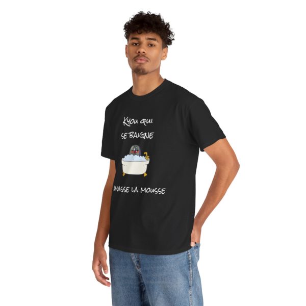 🛁 T-shirt "Kyou qui se baigne amasse la mousse" – L’expression culte revisitée ! – Image 5