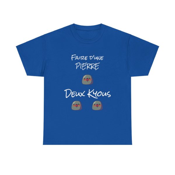 T-shirt "Faire d’une pierre deux Kyous" – Le tee-shirt parfait pour les stratèges de l’humour ! 🪨😆 – Image 25